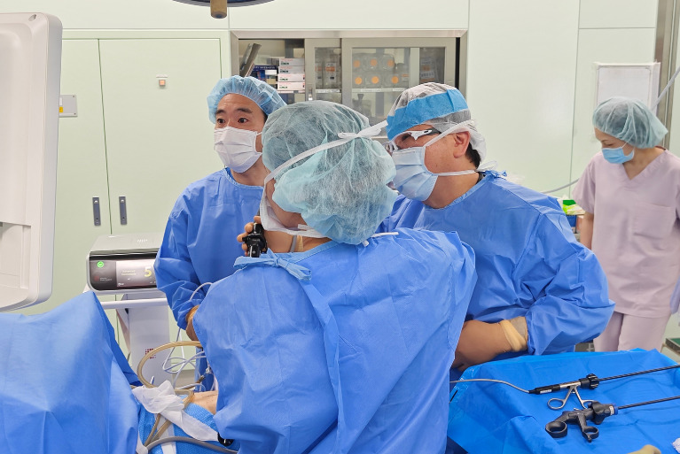 ほとんど傷跡が残らない腹腔鏡手術